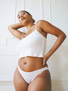 Cou Cou Intimates White Pointelle Pajama Cami XL